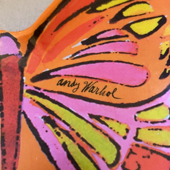Vintage Andy Warhol pop art melamine snack plate, trinket dish - Picture 2 of 7